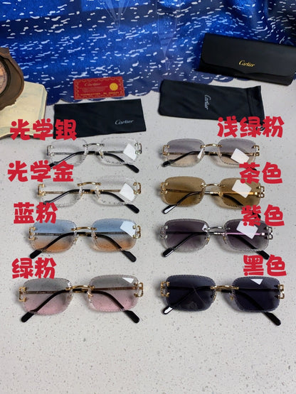 Cartier Metal Square Silver Lens Sunglasses for Men & Women - detail image 11