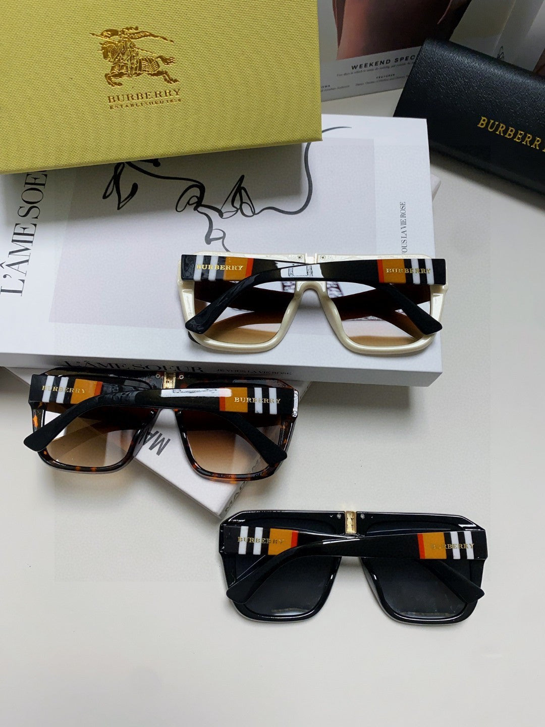 Burberry Oversized Brown Lens Sunglasses for Men & Women - 372321 - detail image 8