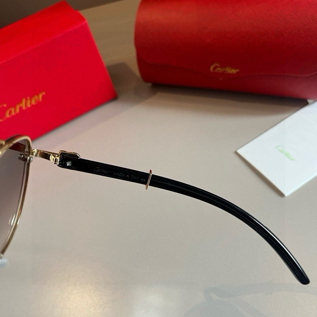 Cartier Aviator Brown Lens Sunglasses for Men - 372260 - detail image 8