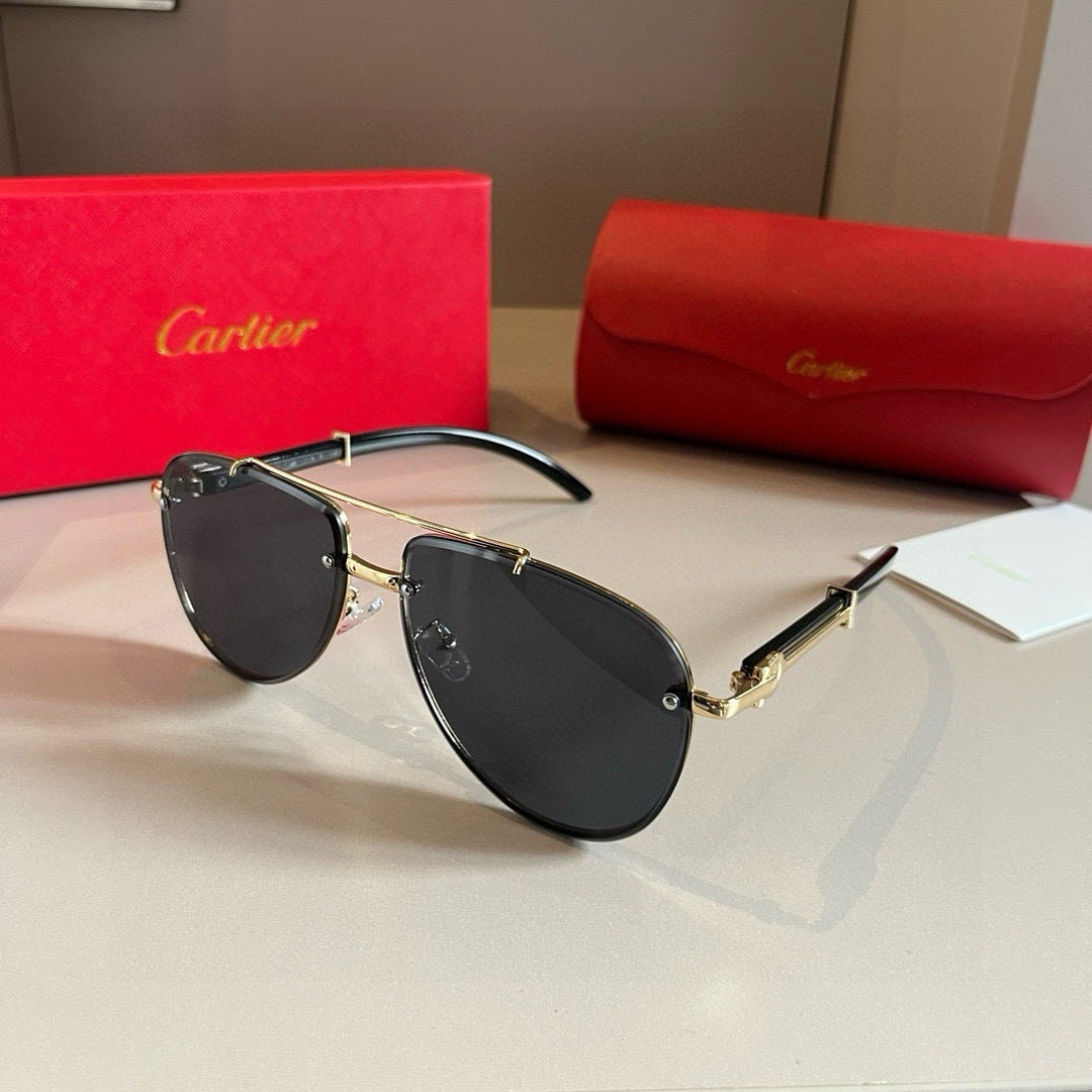Cartier Aviator Gold Lens Sunglasses for Men - 372261 - detail image 3