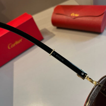 Cartier Aviator Gold Lens Sunglasses for Men - 372262 - detail image 7