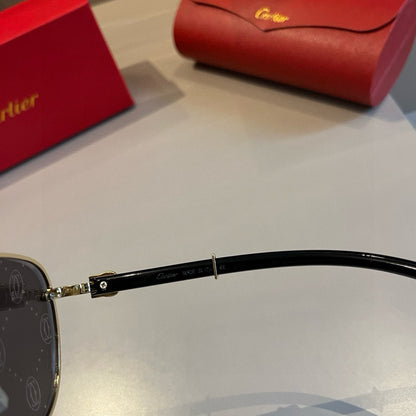 Cartier Aviator Gold Lens Sunglasses for Men - 372262 - detail image 8