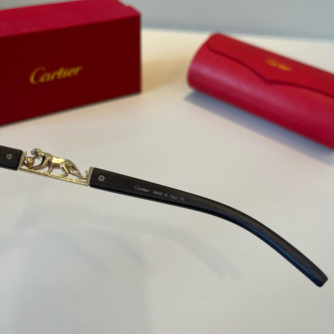Cartier Lightweight Metal Rimless Silver Lens Sunglasses for Men & Wo - 372264 - detail image 9