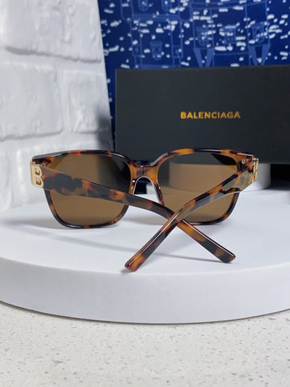 Balenciaga Folding Square Brown Lens Sunglasses for Men & Women - detail image 3