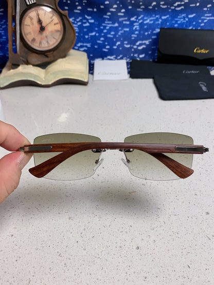 Cartier Lightweight Rimless Silver Lens Sunglasses for Men & Women - 998225 - detail image 5