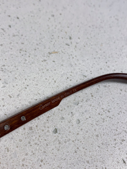 Cartier Lightweight Rimless Brown Lens Sunglasses for Men & Women - 998227 - detail image 8