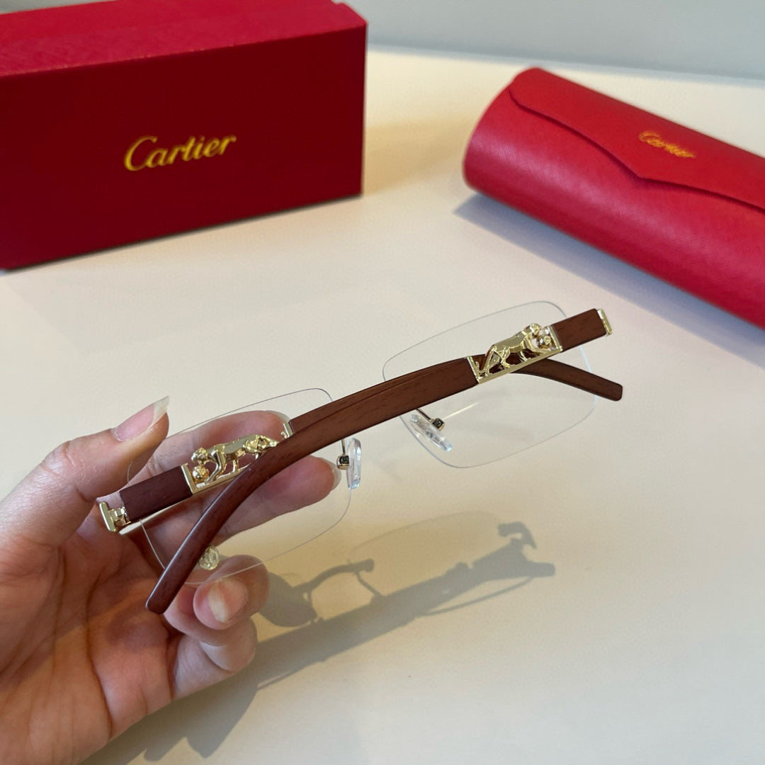 Cartier Lightweight Metal Rimless Silver Lens Sunglasses for Men & Wo - 382825 - detail image 7