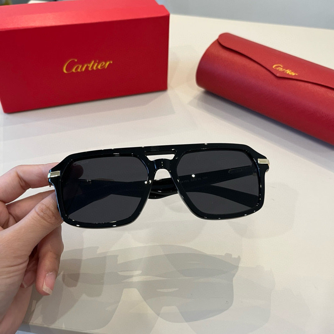 Cartier Aviator Black Lens Sunglasses for Men - 935077 - detail image 4