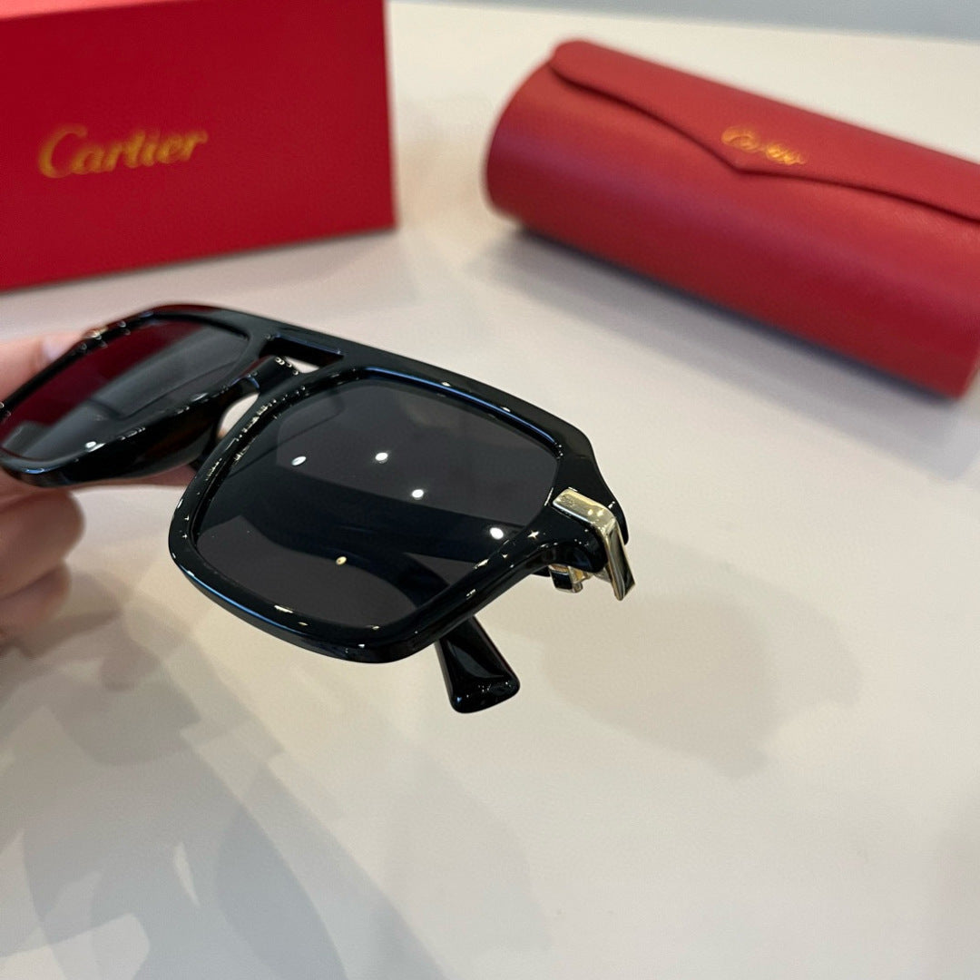 Cartier Aviator Black Lens Sunglasses for Men - 372244 - detail image 5