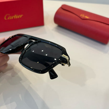 Cartier Aviator Black Lens Sunglasses for Men - 372244 - detail image 5