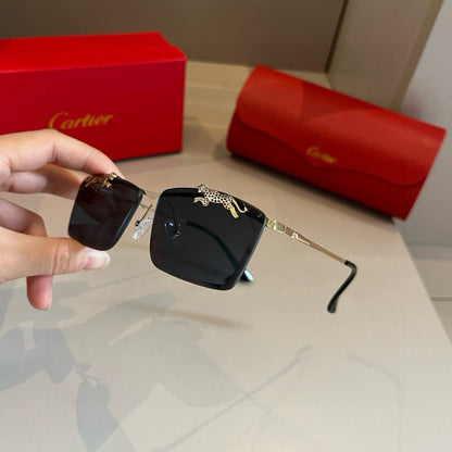 Cartier Lightweight Metal Rimless Gold Lens Sunglasses for Men & Wome - 449546 - detail image 3