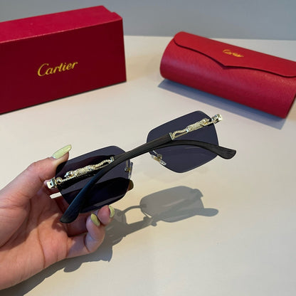 Cartier Lightweight Metal Rimless Silver Lens Sunglasses for Men & Wo - 449547 - detail image 7