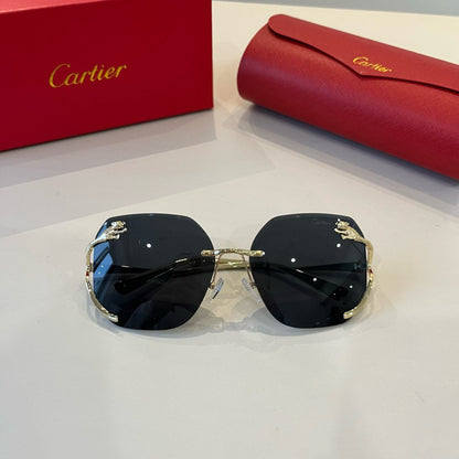 Cartier Lightweight Metal Rimless Silver Lens Sunglasses for Men & Wo - 935095 - detail image 5