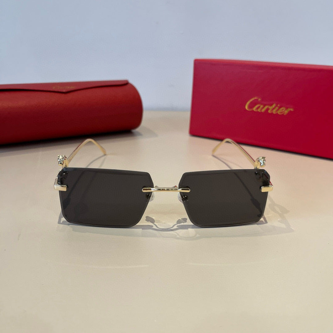 Cartier Lightweight Metal Rimless Silver Lens Sunglasses for Men & Wo - 935096 - detail image 2