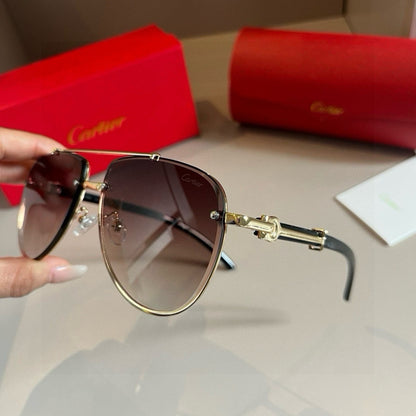 Cartier Aviator Brown Lens Sunglasses for Men - detail image 4
