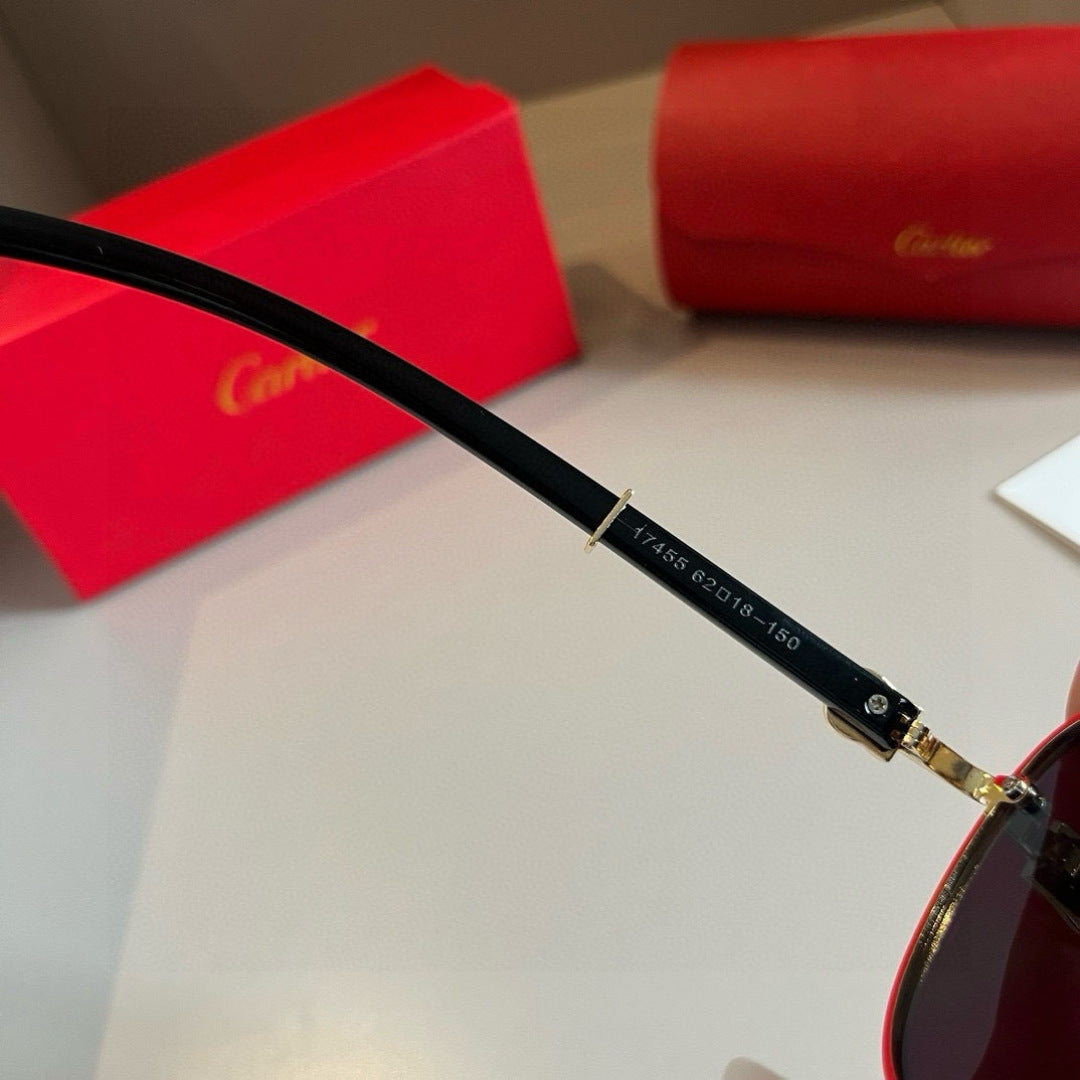 Cartier Aviator Gold Lens Sunglasses for Men - detail image 8