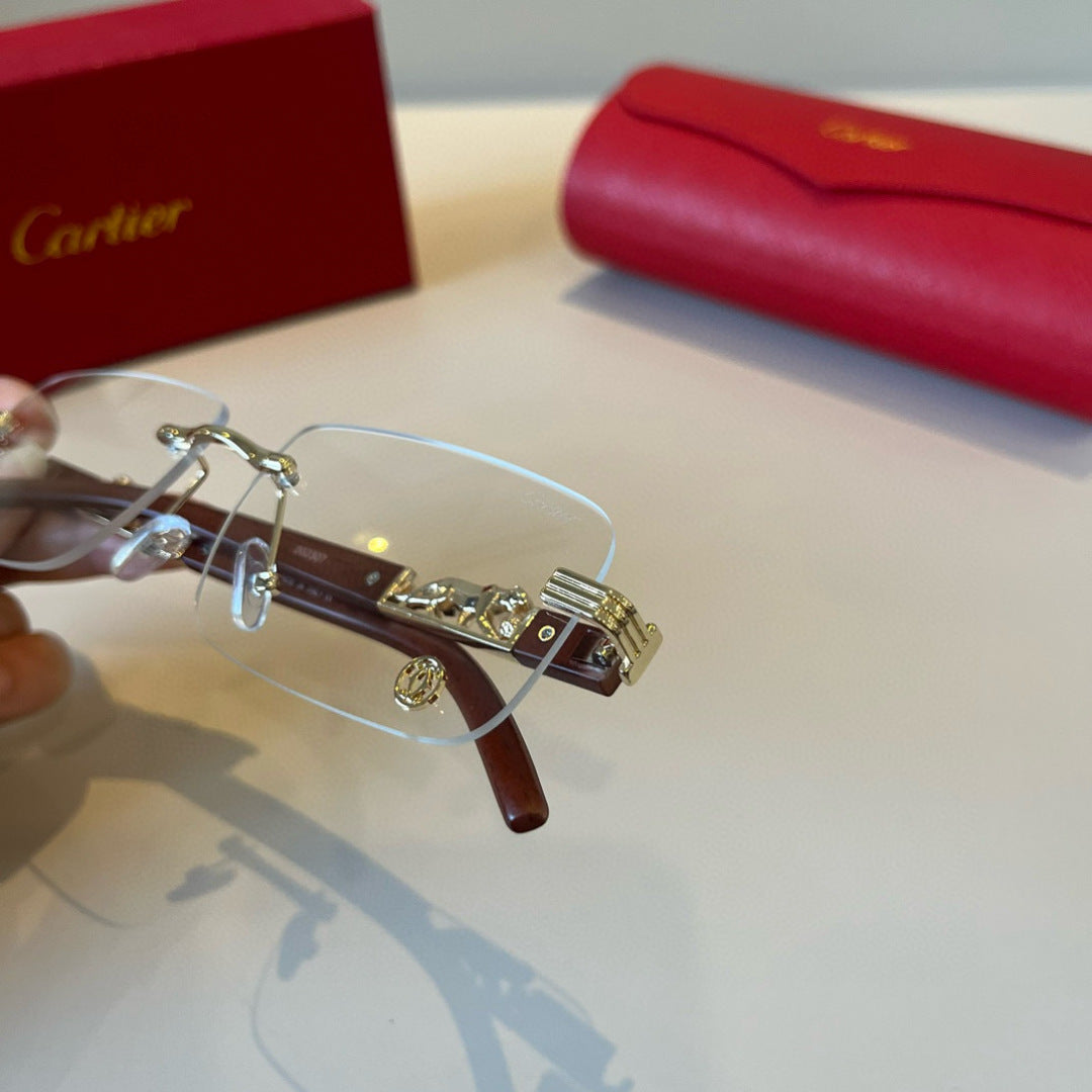 Cartier Lightweight Metal Rimless Silver Lens Sunglasses for Men & Wo - 935098 - detail image 9