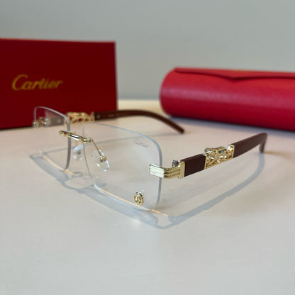 Cartier Lightweight Metal Rimless Silver Lens Sunglasses for Men & Wo - 935098 - detail image 3