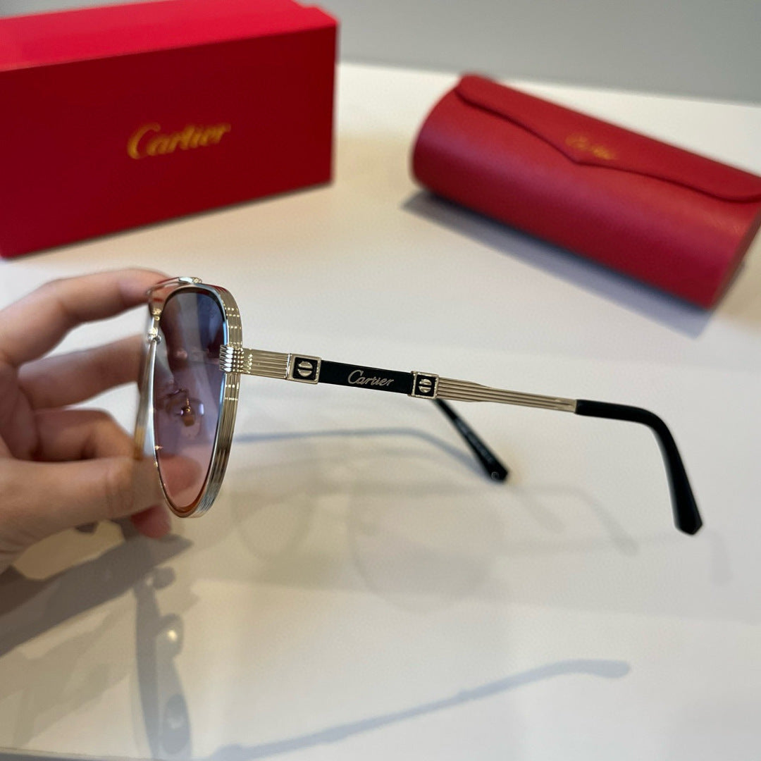 Cartier Lightweight Metal Rimless Silver Lens Sunglasses for Men & Wo - 449550 - detail image 8