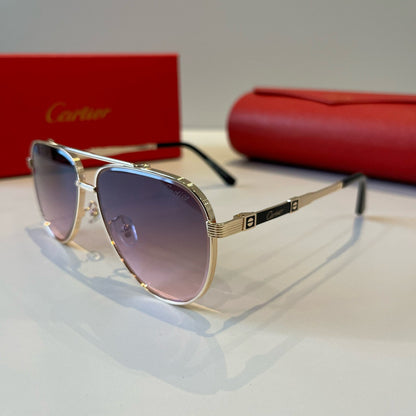 Cartier Lightweight Metal Rimless Silver Lens Sunglasses for Men & Wo - 449550 - detail image 3