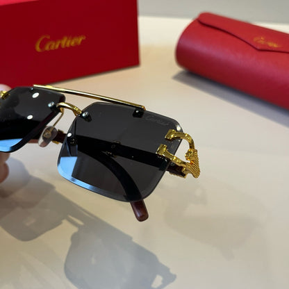 Cartier Lightweight Metal Rimless Silver Lens Sunglasses for Men & Wo - 935101 - detail image 4
