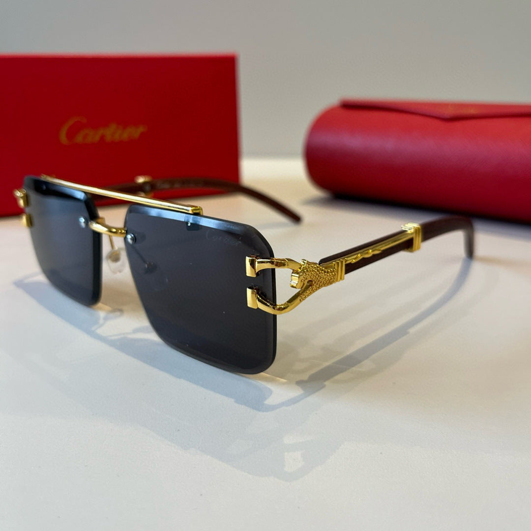 Cartier Lightweight Metal Rimless Silver Lens Sunglasses for Men & Wo - 935101 - detail image 3
