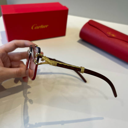 Cartier Lightweight Metal Rimless Silver Lens Sunglasses for Men & Wo - 935102 - detail image 9