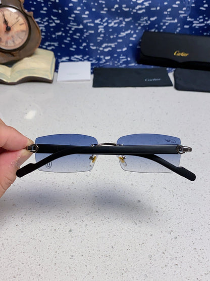 Cartier Lightweight Rimless Silver Lens Sunglasses for Men & Women - 465903 - detail image 5