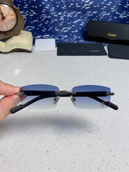 Cartier Lightweight Rimless Silver Lens Sunglasses for Men & Women - 465903 - detail image 4