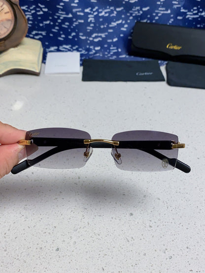 Cartier Lightweight Rimless Silver Lens Sunglasses for Men & Women - 465906 - detail image 4