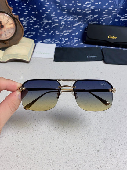 Cartier Metal Square Silver Lens Sunglasses for Men & Women - 399004 - detail image 4