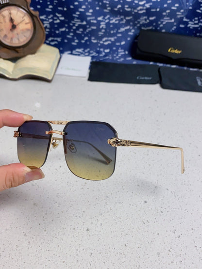 Cartier Metal Square Silver Lens Sunglasses for Men & Women - 399004 - detail image 6