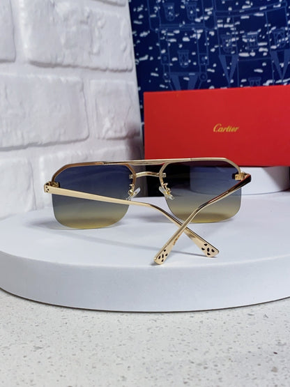 Cartier Metal Square Silver Lens Sunglasses for Men & Women - 399004 - detail image 3