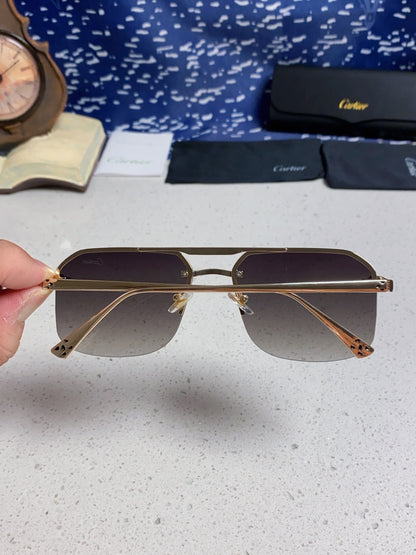 Cartier Metal Square Silver Lens Sunglasses for Men & Women - 399005 - detail image 5