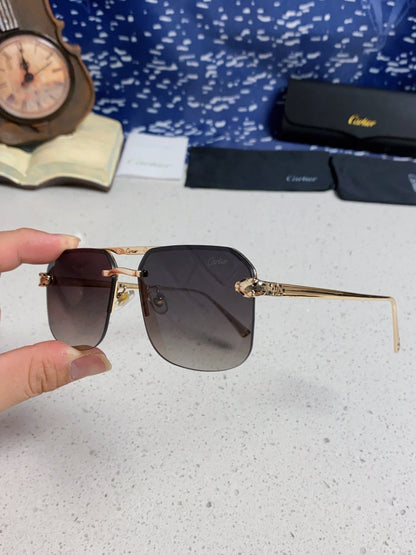 Cartier Metal Square Silver Lens Sunglasses for Men & Women - 158516 - detail image 6