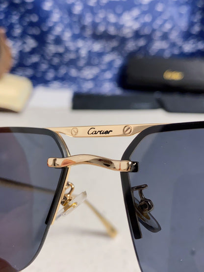 Cartier Metal Square Black Lens Sunglasses for Men & Women - 399008 - detail image 8
