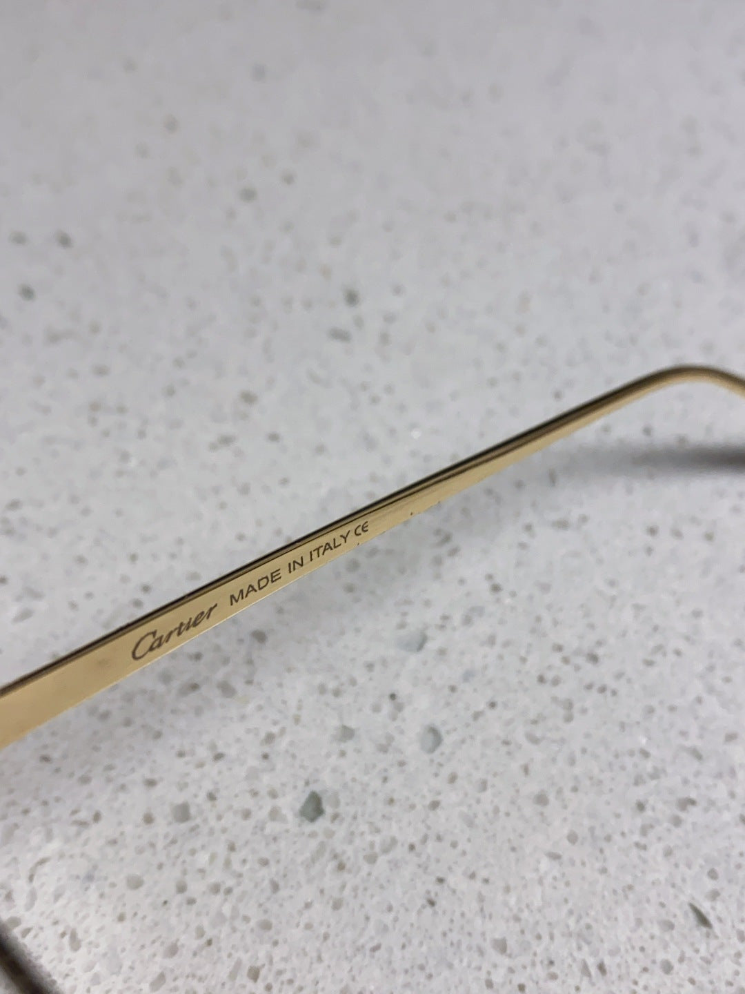 Cartier Metal Square Black Lens Sunglasses for Men & Women - 158519 - detail image 9