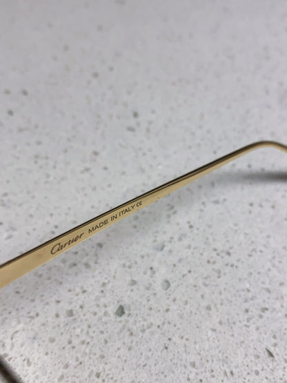 Cartier Metal Square Black Lens Sunglasses for Men & Women - 158519 - detail image 9