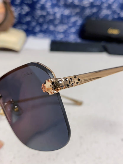 Cartier Metal Square Black Lens Sunglasses for Men & Women - 399008 - detail image 7