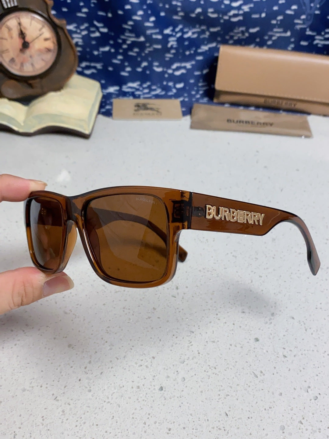 Burberry Polarized Square Brown Lens Sunglasses for Men & Women - 867196 - detail image 6