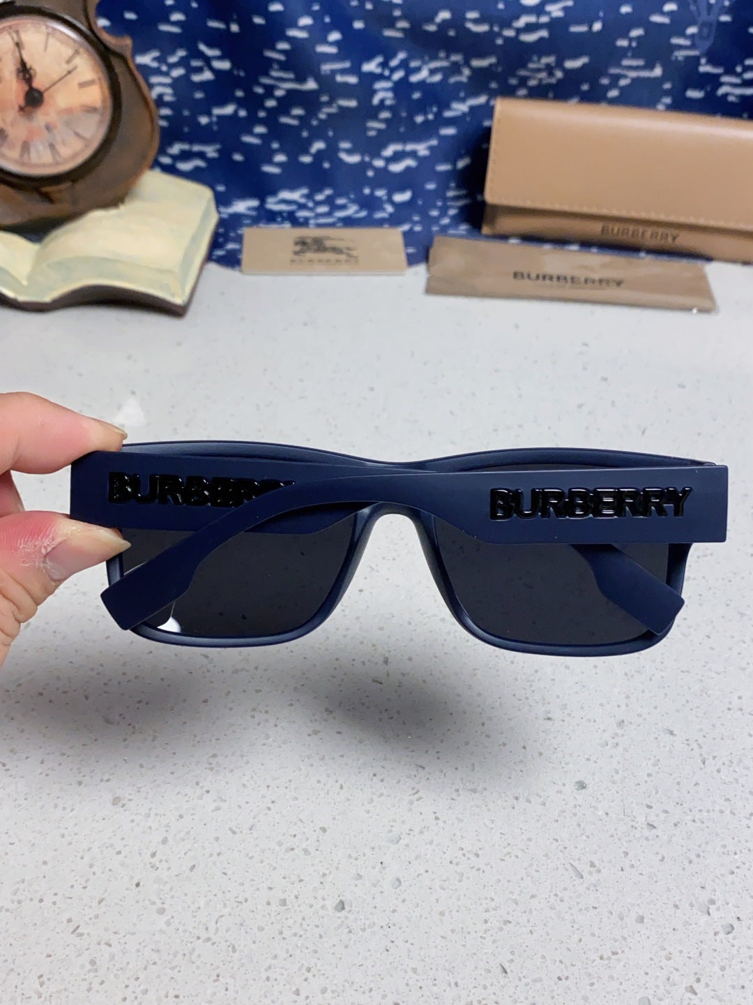 Burberry Polarized Square Black Lens Sunglasses for Men & Women - 867197 - detail image 4