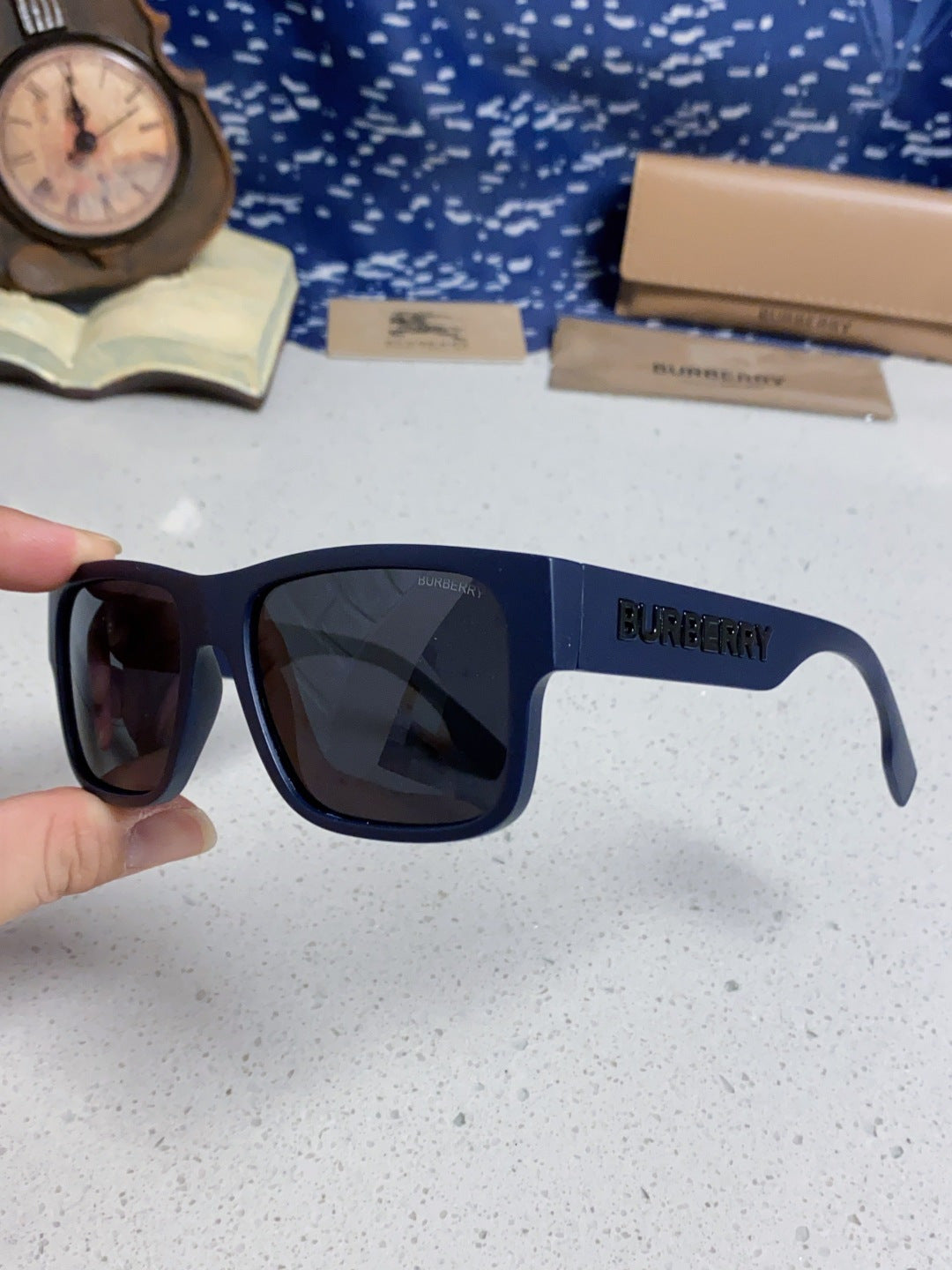 Burberry Polarized Square Black Lens Sunglasses for Men & Women - 867197 - detail image 5
