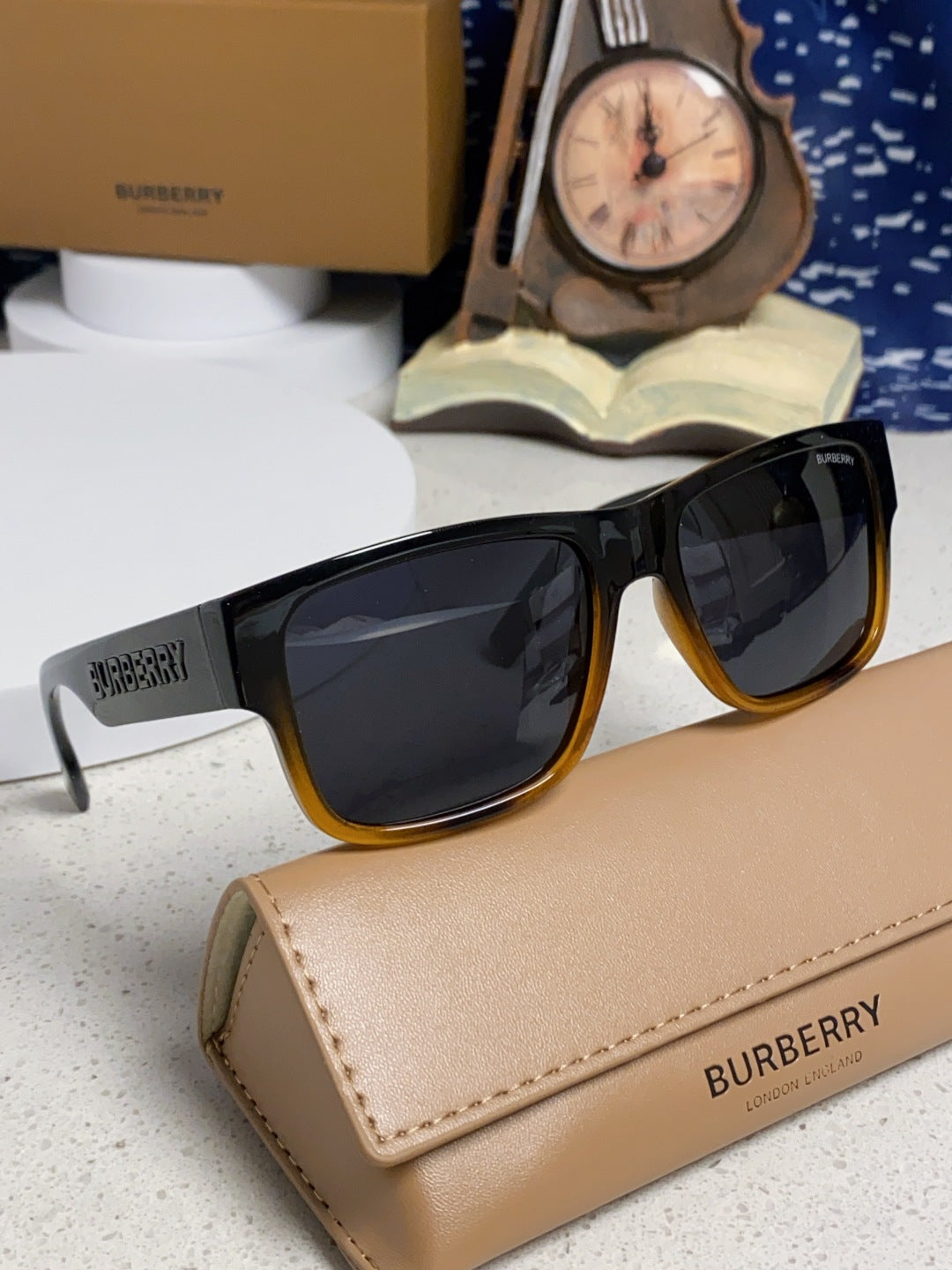 Burberry Polarized Square Black Lens Sunglasses for Men & Women - 416052 - detail image 10