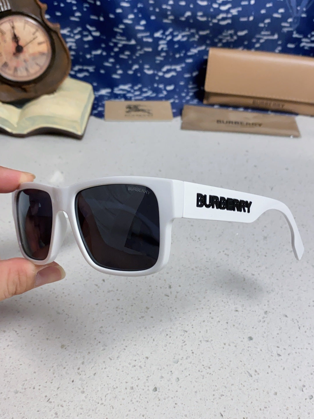 Burberry Polarized Square Silver Lens Sunglasses for Men & Women - 867200 - detail image 6