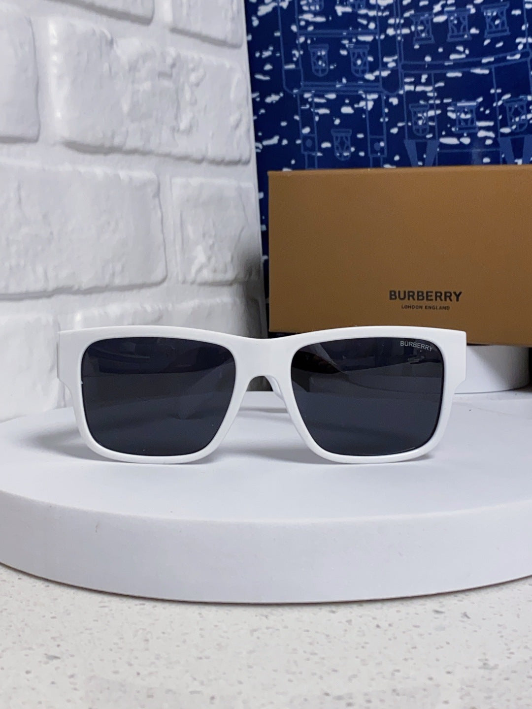 Burberry Polarized Square Silver Lens Sunglasses for Men & Women - detail image 2