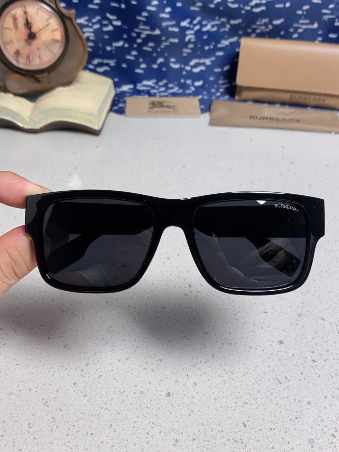 Burberry Polarized Square Black Lens Sunglasses for Men & Women - 867201 - detail image 4