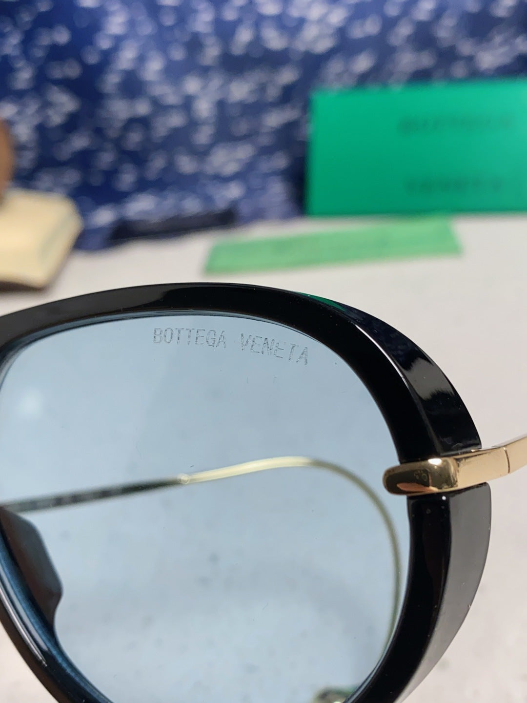 Bottega Veneta BV1273 Aviator Blue Lens Sunglasses for Men & Women - 416430 - detail image 7