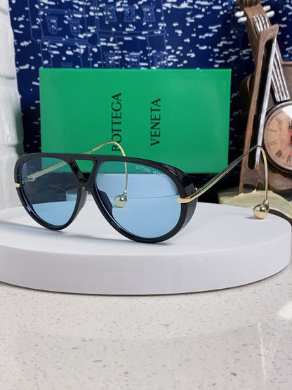 Bottega Veneta BV1273 Aviator Blue Lens Sunglasses for Men & Women - 416430