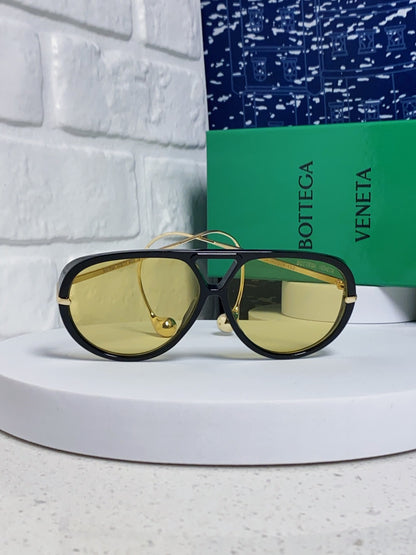 Bottega Veneta BV1273 Aviator Gold Lens Sunglasses for Men & Women - 416431 - detail image 3