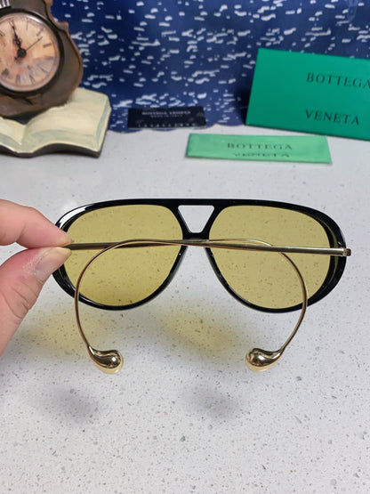 Bottega Veneta BV1273 Aviator Gold Lens Sunglasses for Men & Women - 416431 - detail image 6